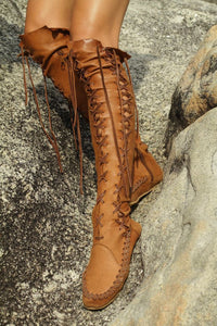 Autumn and Winter flat boots over knee high boots large size boots