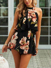 Load image into Gallery viewer, Flower Sleeveless Beach Rompers