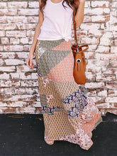 Load image into Gallery viewer, Boho Geometry Printed Elastic Waist Skirt