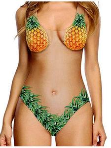 Fresh Fruits One Piece Sexy Shell Swimsuit