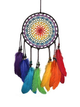Load image into Gallery viewer, Boho Dream Catchers Handmade Colorful Feathers Wall Decoration