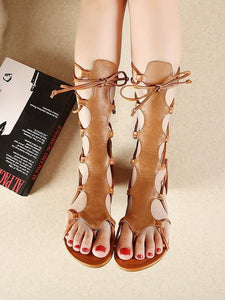 Cross Strap Thong Flat Heel Sandals For Women