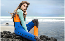 Load image into Gallery viewer, Diving suit Women&#39;s one-piece surfing suit Wet warm snorkeling suit Sunscreen swimming.