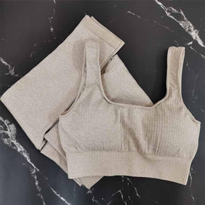 2 Piece Set Workout Clothes for Women Sports Bra and Leggings Set Sports Wear for Women Gym Clothing Athletic Yoga Set