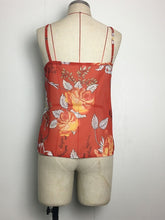 Load image into Gallery viewer, Spaghetti Neck Red Floral-Print Vest T-Shirt Tops