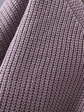 Load image into Gallery viewer, Solid Color V-neck Split Joint Zipper Sweater
