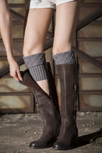 Load image into Gallery viewer, Boot cuff thick short-sleeved thick thick bamboo knit wool yarn socks - 8