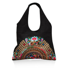 Load image into Gallery viewer, Ethnic Style Simple Embroidery Zipper Shoulder Bag