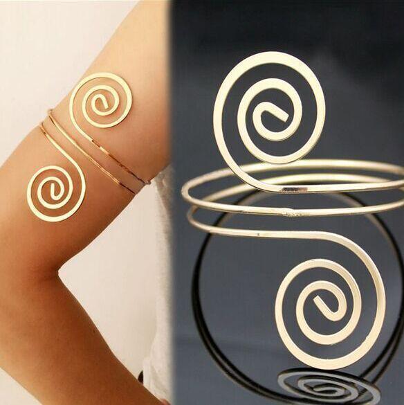 Retro exaggerated note multi-layer arm bracelet