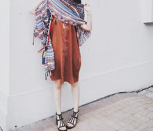 Load image into Gallery viewer, Print Retro Linen Bohemia Shawl