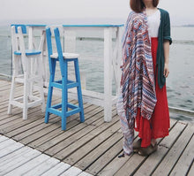 Load image into Gallery viewer, Print Retro Linen Bohemia Shawl