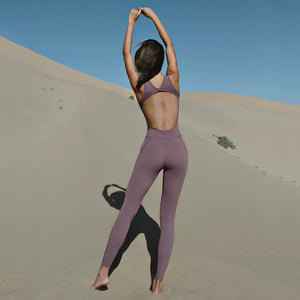 Back air Yoga Fitness bodysuit high elastic speed dry dance training Jumpsuit