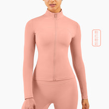 Load image into Gallery viewer, Stand-up Fitness Long Sleeves Tight Running Sports Coat Thin Yoga Clothes