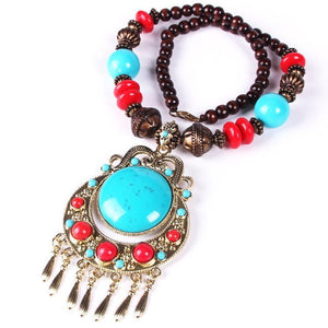 New Bohemian Hand-Woven Woven Rice Beads Necklace