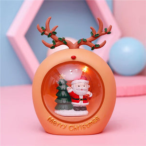 Christmas star lights small night Lights Decorations scene layout luminous decorations Santa Claus gifts Snowman gifts