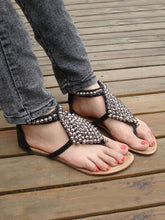 Load image into Gallery viewer, Bohemia Beads Decorated Beach Flat Sandals