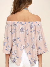 Load image into Gallery viewer, Fashion Floral Off Shoulder 3/4 Sleeve Blouse Shirt Tops