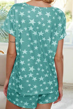 Load image into Gallery viewer, Summer casual print tie dye star pajamas short sleeve home wear set