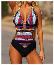 Load image into Gallery viewer, Bohemian Floral Beach Sexy One piece Swimsuit Bikini