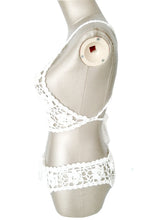 Load image into Gallery viewer, Cotton Woven Hanging Neck Beach Bikini Set Bohemian Handmade Hand Hook Swimsuit