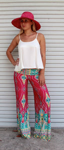 women's printed trousers straight pants factory direct sales