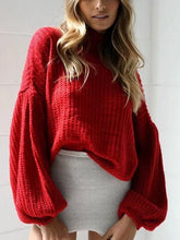 Load image into Gallery viewer, Autumn And Winter Lantern Sleeves Loose Sweater