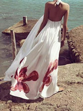 Load image into Gallery viewer, Printed Halter Backless Maxi Long Dress