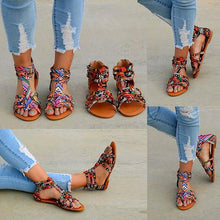 Load image into Gallery viewer, Bohemian Female Colorful Lace Sandals