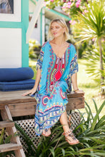 Load image into Gallery viewer, Fashion Floral Loose Beach Kaftan Dress