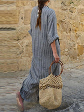 Load image into Gallery viewer, 2018 Stripe Loose Casual Maxi Dress