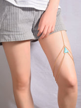 Load image into Gallery viewer, Wild Personality Geometric Turquoise Multi-Layer Leg Chain
