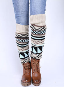 Bohemia Knitted Over Knee Long Leg Warmers