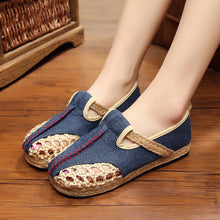 Load image into Gallery viewer, Linen shoes light and breathable linen shoes summer pure hand-woven hollow mesh shoes