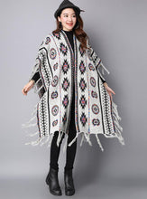 Load image into Gallery viewer, Winter Bohemian V Neck Knitted Long Cardigans Sweaters