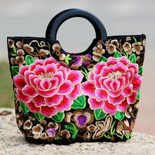 Load image into Gallery viewer, National Style Embroidery Double-Sided Embroidery Portable Versatile Bag