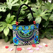 Load image into Gallery viewer, Bayberry Embroidery Ethnic Travel Women Shoulder Bags Handmade Canvas Wood Beads Handbag - hiblings