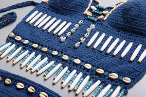 2018 Knit Tassel Vintage Bikini Sets