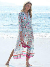 Load image into Gallery viewer, Print Long Sleeve Beach Swimwear Cover Up