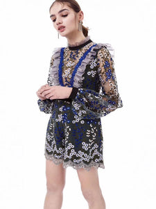 Embroidery Long Sleeves Rompers