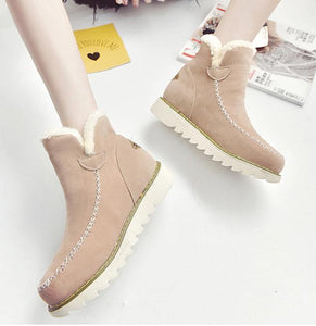 Casual Winter Solid Color Warm Snow Boots Shoes