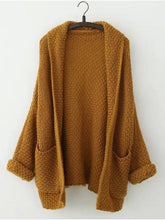 Load image into Gallery viewer, Casual Solid Color Knitted Long Cardigan