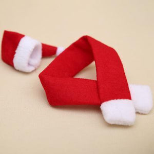 Creative non-woven scarf and hat Christmas bottle decoration
