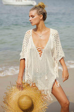 Load image into Gallery viewer, Knitted Sumyading Chest Strap Bikini Hoodie Blouse