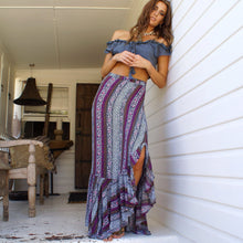 Load image into Gallery viewer, Bohemia High Waist Side Split Maxi Bust Skirt
