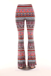 Fashion Pattern Printed Women's Bootcut Pants