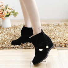 Load image into Gallery viewer, Ankle Metal Butterfly Knot Heel Increasing Slip On Boots