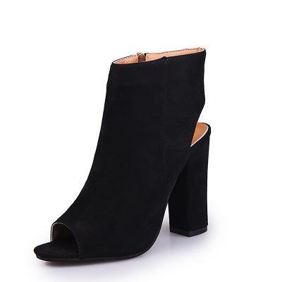 Solid Color Thick Heel Women Shoes