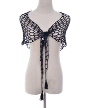 Load image into Gallery viewer, Beach Shawl Sunscreen Sexy Fishnet Sequin Triangle Cover-up