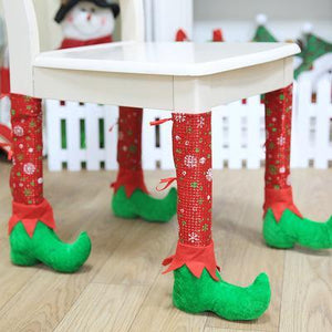 Christmas Chair Table Foot Cover Decoration