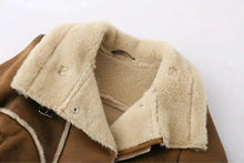 Load image into Gallery viewer, Fleece Stitching Women Suede Coat Jacket